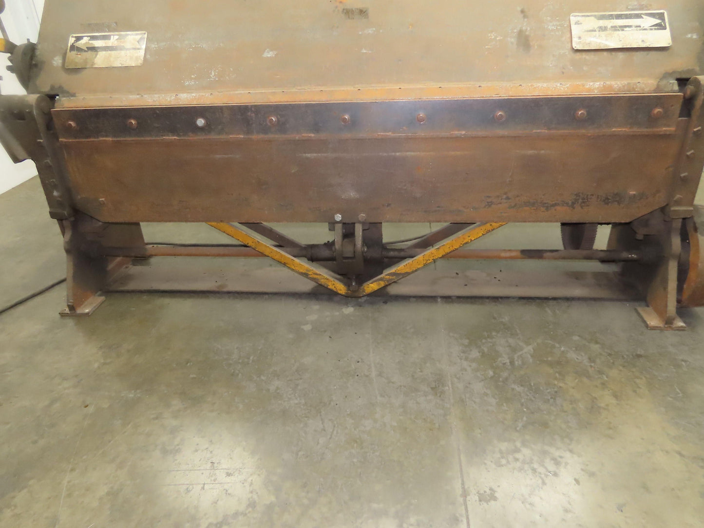 184 Chicago Steel Bending Brake 8' Mechanical Power Apron Leaf Sheet Metal 3Ph