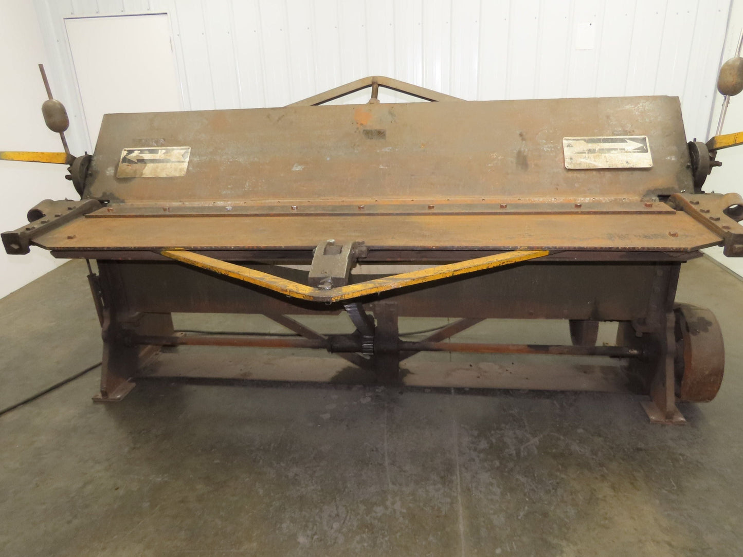 184 Chicago Steel Bending Brake 8' Mechanical Power Apron Leaf Sheet Metal 3Ph