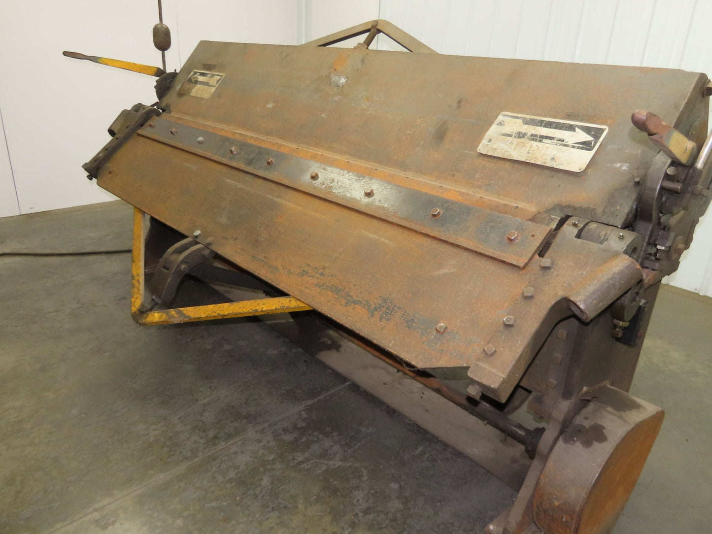 184 Chicago Steel Bending Brake 8' Mechanical Power Apron Leaf Sheet Metal 3Ph