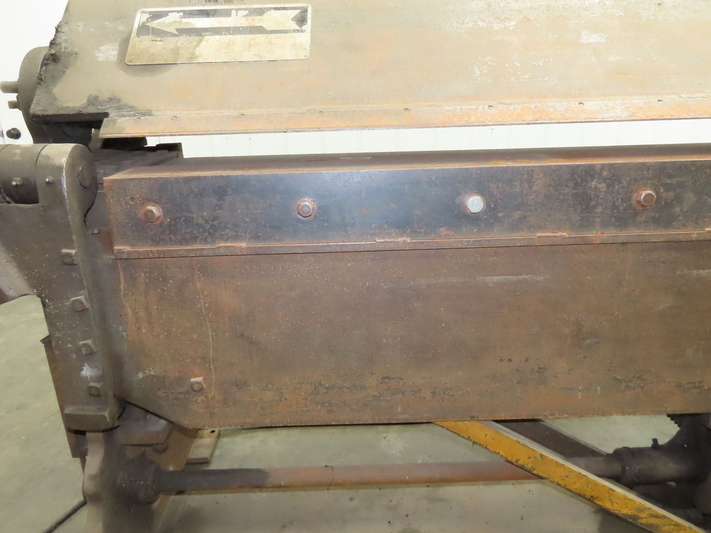 184 Chicago Steel Bending Brake 8' Mechanical Power Apron Leaf Sheet Metal 3Ph