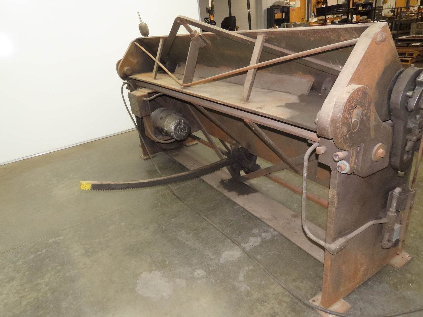 184 Chicago Steel Bending Brake 8' Mechanical Power Apron Leaf Sheet Metal 3Ph