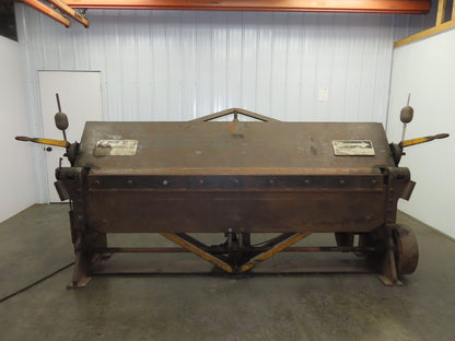 184 Chicago Steel Bending Brake 8' Mechanical Power Apron Leaf Sheet Metal 3Ph