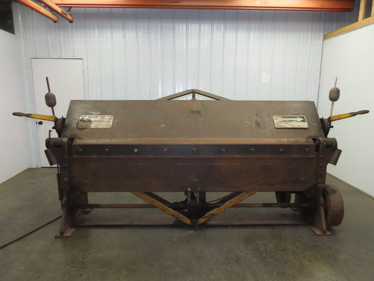 184 Chicago Steel Bending Brake 8' Mechanical Power Apron Leaf Sheet Metal 3Ph