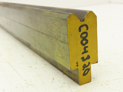 Press Brake Die 18-7/8" Long 90° V 1/2" W 1/4" D 1-3/4" H 1/2" Tang