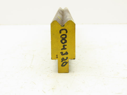 Press Brake Die 18-7/8" Long 90° V 1/2" W 1/4" D 1-3/4" H 1/2" Tang