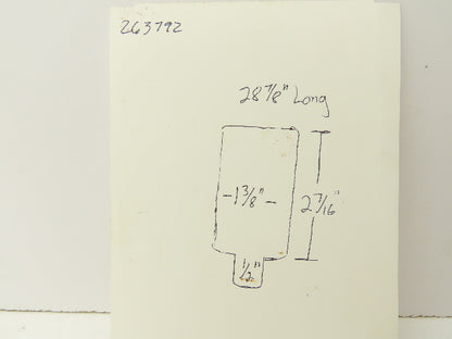 Press Brake Blank Die 28-7/8" Long 2-7/16" High 1-3/8" Wide 1/2" Tang