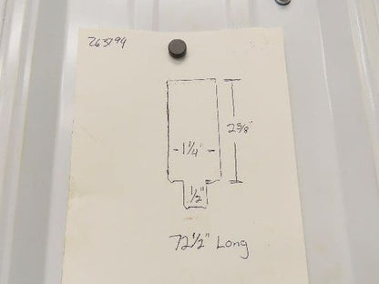 Press Brake Blank Die 72-1/2" Long 2-5/8" High 1-1/4" Wide 1/2" Tang