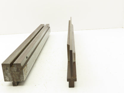 Press Brake U Bend Die Set 24" Long 3/8" Wide 1/2" Deep 1/2" Tang