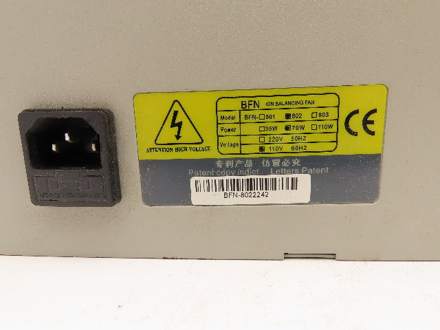 BFN-802  2-Fan Overhead Benchtop Anti-Static Ionizer Blower LED Task Light 110V