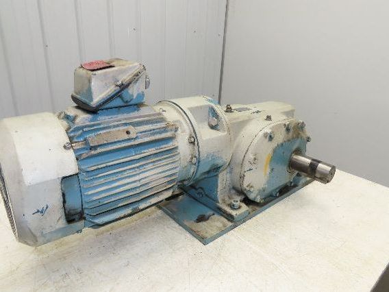 Dodge Reliance 180CM28A60 Inline Gearmotor 60:1 RH Reducer 29rpm 5Hp 460V 184T