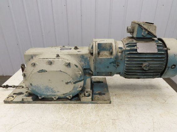 Dodge Reliance 180CM28A60 Inline Gearmotor 60:1 RH Reducer 29rpm 5Hp 460V 184T