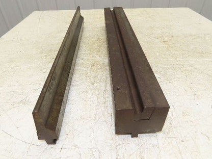 Press Brake Punch Die Set 25" Long 3/8" U Bend 9/16" Deep 1/2" Safety Tang