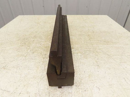 Press Brake Punch Die Set 25" Long 3/8" U Bend 9/16" Deep 1/2" Safety Tang