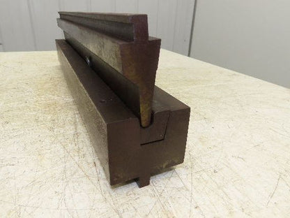 Press Brake Punch Die Set 25" Long 3/8" U Bend 9/16" Deep 1/2" Safety Tang