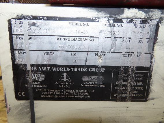 AWT IM-10-60 Tornado Ink Mixer & Color Blender 1-5 Gal Bucket Mix 220V 	Benchtop