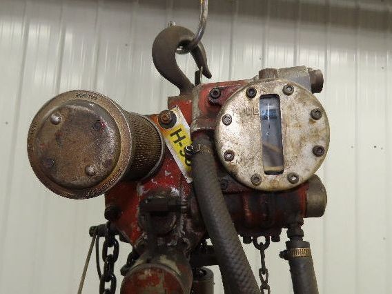 Chicago Pneumatic 1/2 Ton 1000Lb Power Vane Air Chain Hoist 15' Lift w/Pendant