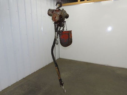 Chicago Pneumatic 1/2 Ton 1000Lb Power Vane Air Chain Hoist 15' Lift w/Pendant