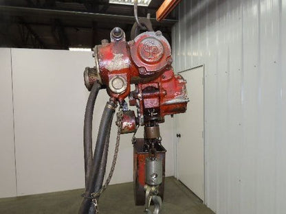 Chicago Pneumatic 1/2 Ton 1000Lb Power Vane Air Chain Hoist 15' Lift w/Pendant