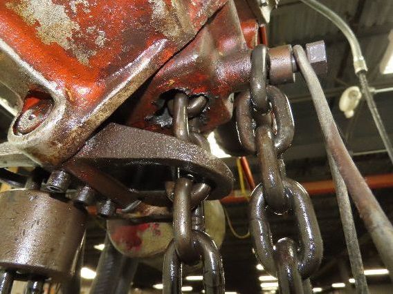 Chicago Pneumatic 1/2 Ton 1000Lb Power Vane Air Chain Hoist 15' Lift w/Pendant