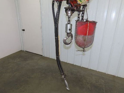 Chicago Pneumatic 1/2 Ton 1000Lb Power Vane Air Chain Hoist 10' Lift w/Pendant