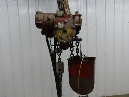 Chicago Pneumatic 1/2 Ton 1000Lb Power Vane Air Chain Hoist 10' Lift w/Pendant