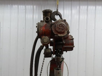 Chicago Pneumatic 1/2 Ton 1000Lb Power Vane Air Chain Hoist 10' Lift w/Pendant