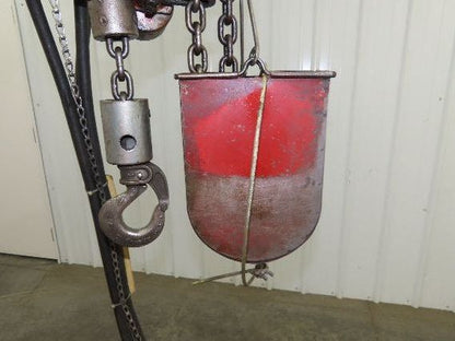 Chicago Pneumatic 1/2 Ton 1000Lb Power Vane Air Chain Hoist 10' Lift w/Pendant