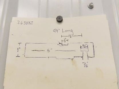 Press Brake Offset Tang Base 94" Long 5" Wide 1-1/2" Offset 7/16" Tang