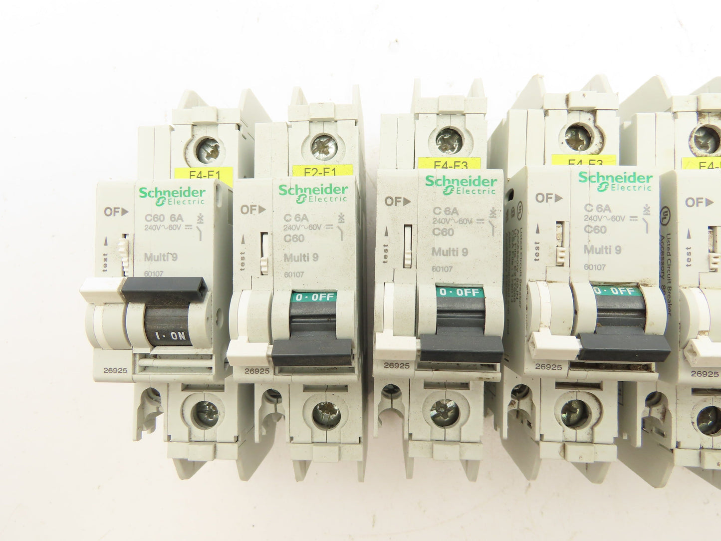 Schneider Electric 60107 C60 6A Circuit Breaker 240V Lot of 8