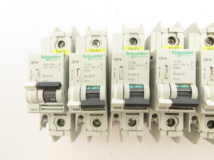 Schneider Electric 60107 C60 6A Circuit Breaker 240V Lot of 8