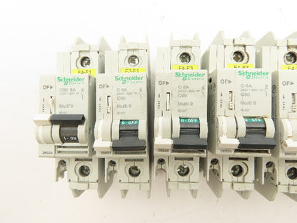 Schneider Electric 60107 C60 6A Circuit Breaker 240V Lot of 8