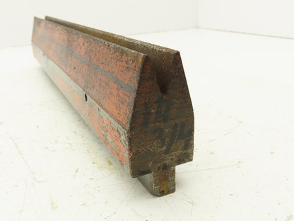 Press Brake Die 14-3/4" Long 30° V 1/2" W 3/4" D 2-5/16" H 1/2" Tang