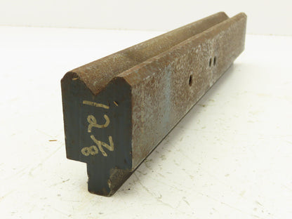 Press Brake Die 12-7/8" Long 90° V 11/16" W 3/8" D 1-3/4" H 1/2" Tang