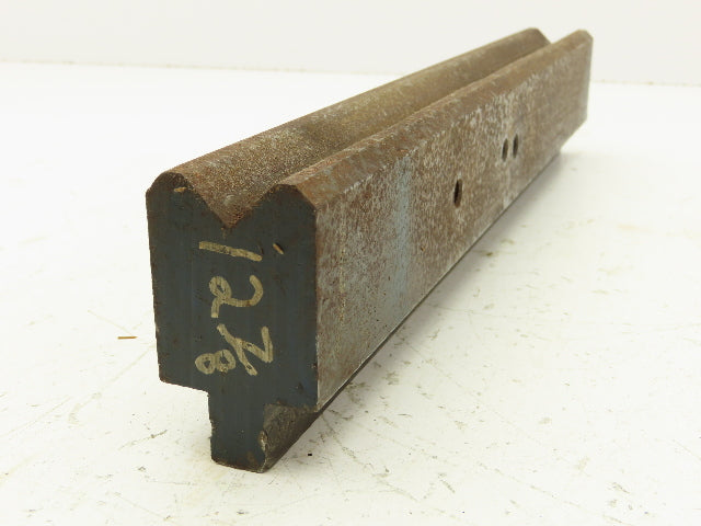 Press Brake Die 12-7/8" Long 90° V 11/16" W 3/8" D 1-3/4" H 1/2" Tang