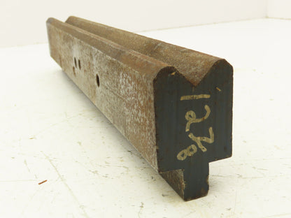 Press Brake Die 12-7/8" Long 90° V 11/16" W 3/8" D 1-3/4" H 1/2" Tang