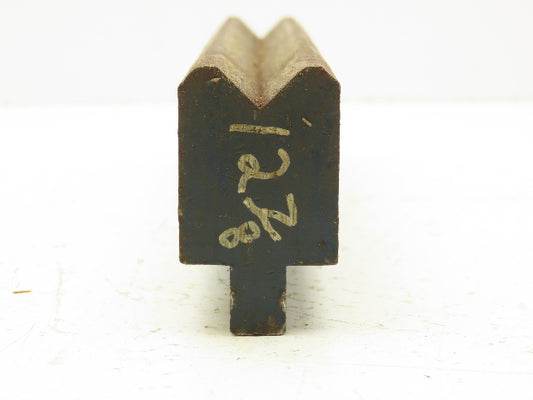 Press Brake Die 12-7/8" Long 90° V 11/16" W 3/8" D 1-3/4" H 1/2" Tang