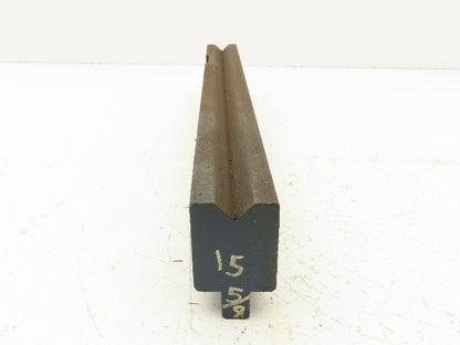Press Brake Die 15-5/8" Long 90° V 9/16" W 5/16" D 1-3/4" H 1/2" Tang