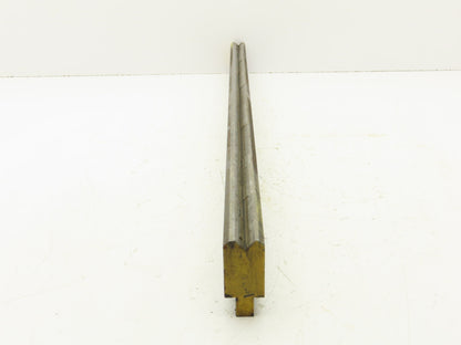 Press Brake Die 29-7/8" Long 90° V 1/2" W 1/4" D 1-3/4" H 1/2" Tang
