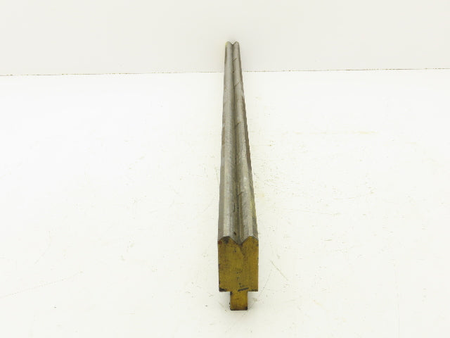 Press Brake Die 29-7/8" Long 90° V 1/2" W 1/4" D 1-3/4" H 1/2" Tang