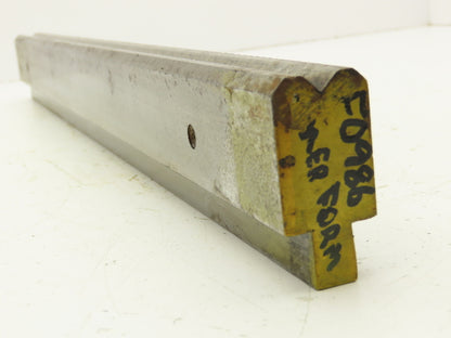 Press Brake Die 22-1/16" Long 90° V 5/16" W 3/16" D 1-9/16" H 1/2" Tang