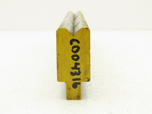 Press Brake Die 15-1/4" Long 90° V 7/16" W 1/4" D 1-3/4" H 1/2" Tang