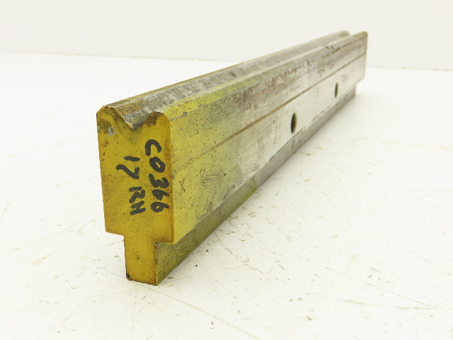 Press Brake Die 15-3/8" Long 90° V 1/2" W 1/4" D 1-3/4" H 1/2" Tang