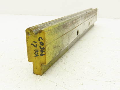Press Brake Die 15-3/8" Long 90° V 1/2" W 1/4" D 1-3/4" H 1/2" Tang
