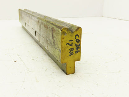 Press Brake Die 15-3/8" Long 90° V 1/2" W 1/4" D 1-3/4" H 1/2" Tang