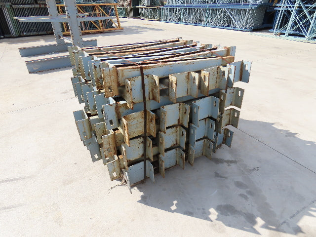 48"L x 8"W  Cantilever Rack Arm Support No Lip Square Pin Type Gray