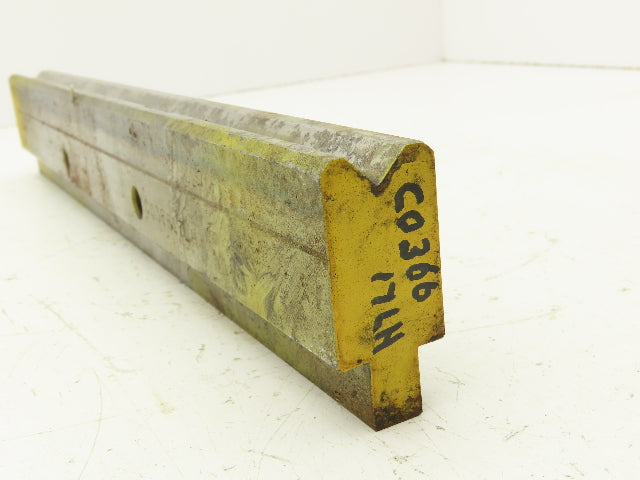 Press Brake Die 15-3/8" Long 90° V 1/2" W 1/4" D 1-3/4" H 1/2" Tang