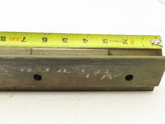 Press Brake Die 16-7/8" Long 90° V 1/2" W 1/4" D 1-3/4" H 1/2" Tang