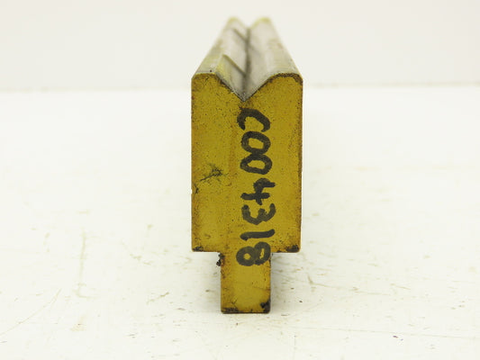 Press Brake Die 16-7/8" Long 90° V 1/2" W 1/4" D 1-3/4" H 1/2" Tang