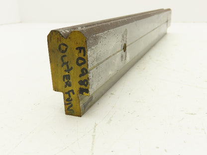 Press Brake Die 16-5/8" Long 90° V 5/16" W 1/8" D 1-9/16" H 1/2" Tang