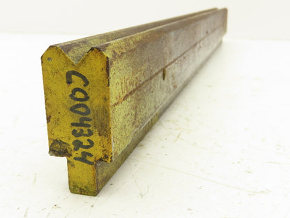 Press Brake Die 22-7/8" Long 90° V 1/2" W 7/32" D 1-3/4" H 1/2" Tang